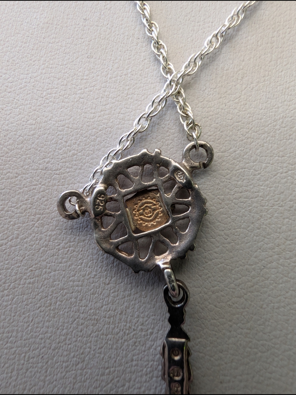Harley-Davidson Sterling Silver Dreamcatcher Necklace with Feather Charm - Picture 6 of 10
